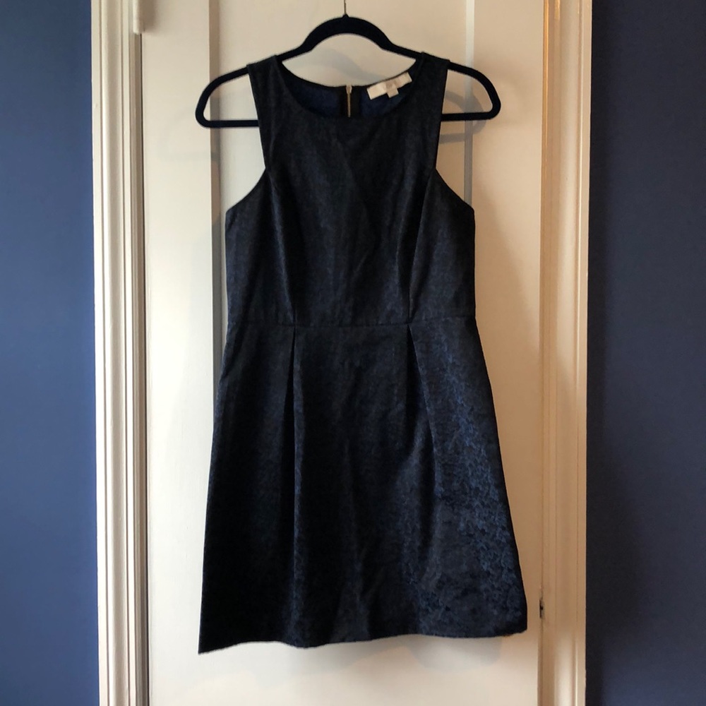 Loft black and blue dress